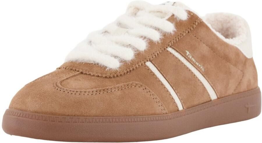 Tamaris damessneaker 1-23664-47-310 Damesschoenen met veters warm voering bruin - Foto 3