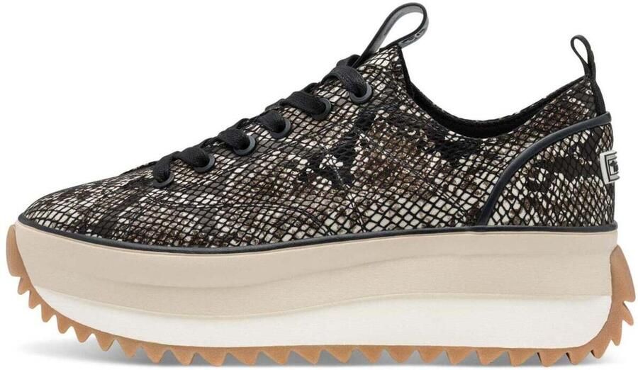 Tamaris Plateausneakers halfhoge schoen veterschoen trendschoen in snake-look - Foto 3