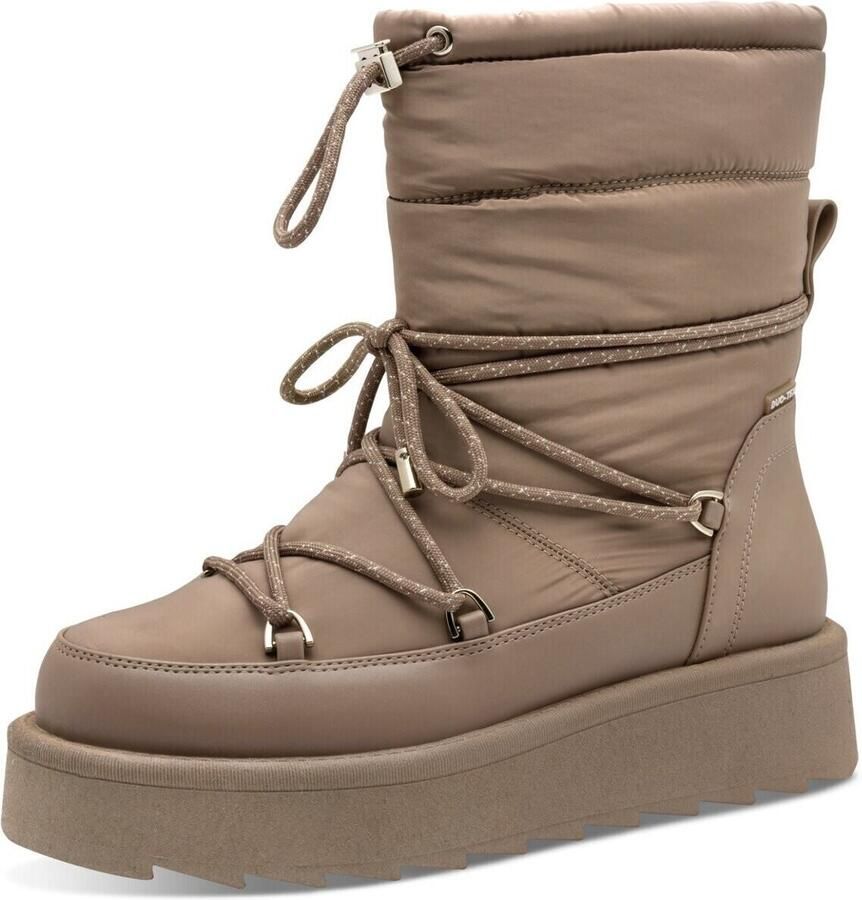 Tamaris dames winter enkellaarsjes 1-26846-45 341 Warm voering Taupe