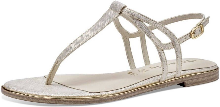 Tamaris Parelmoer sandaal met gouden details Gray Dames - Foto 3