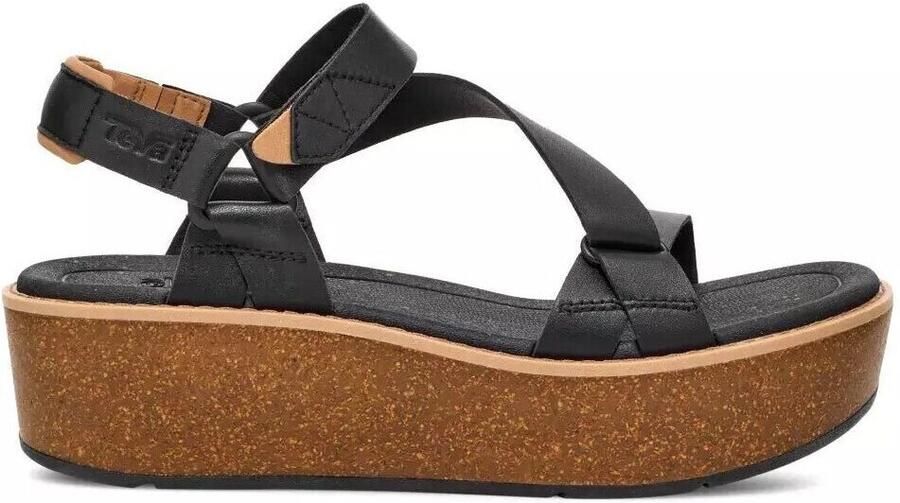 Teva Madera Wedge dames sandaal zwart