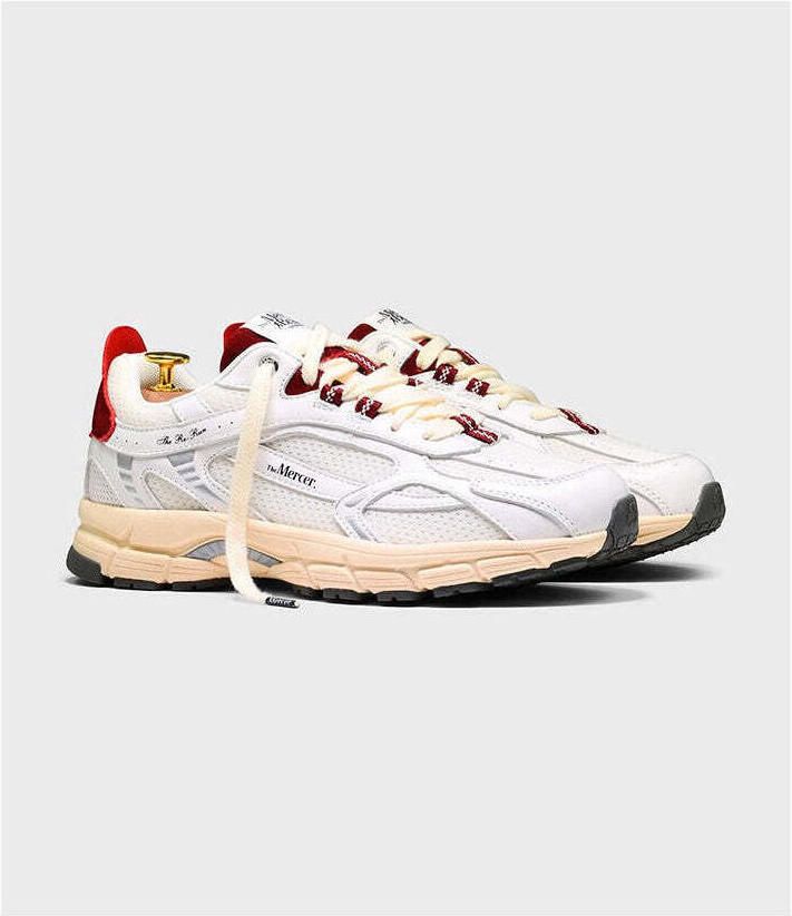 The Mercer Brand Lage Sneakers Run Vintage White Red