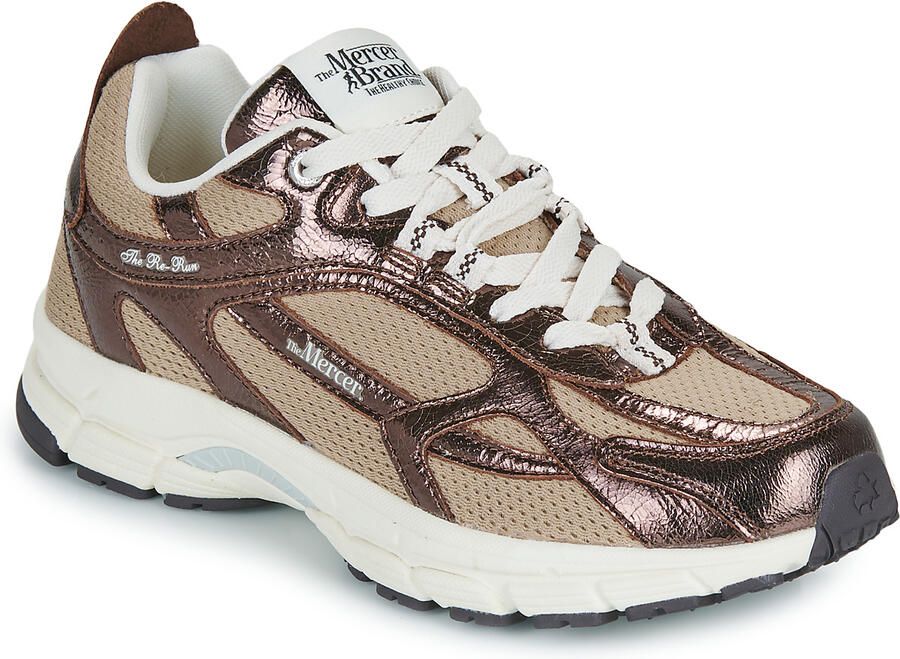 MERCER AMSTERDAM Lage Sneakers Dames The Re-run Cracked Mesh Bronskleurig