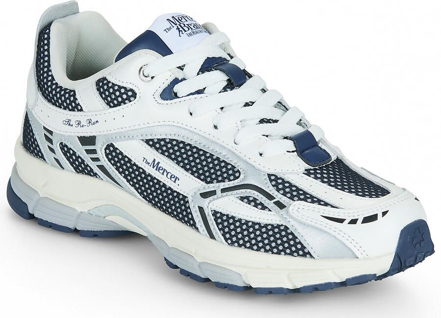 The Mercer Brand Lage Sneakers The Re-Run White Silver