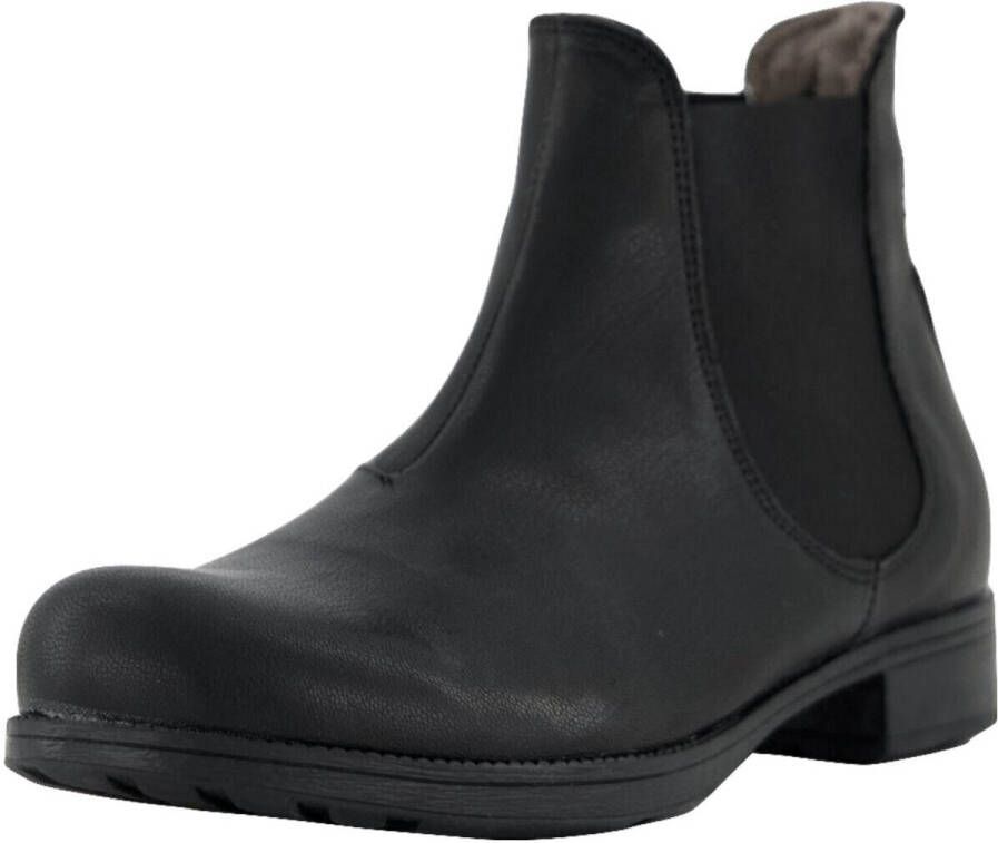 Think! Chelsea-boots DENK! met lamsvacht gevoerd