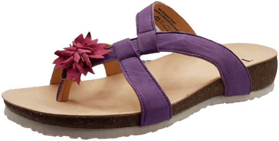 Think! Teenslippers Julia zomerschoen slippers met mooie bloem