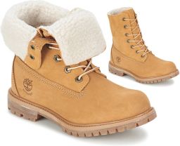 Timberland Low-Top Sneakers Authentic Teddy Fleece Fold Down Boots in bruin