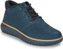 Timberland Blauwe leren enkellaarsjes met veters Blue Heren - Thumbnail 2