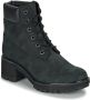 Timberland Zwarte Suède Veterschoen Blokhaklaarzen Black Dames - Thumbnail 2