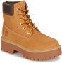 Timberland 6 Inch Lace Up Veterboots Laarzen Met Veters Dames Camel - Thumbnail 2
