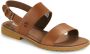 Timberland Bruine Dubbele Band Leren Sandalen Brown Dames - Thumbnail 2