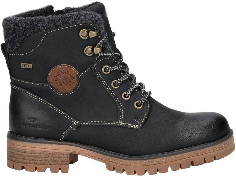 Tom Tailor Veterschoenen blokhak outdoorschoen veterschoenen met rits