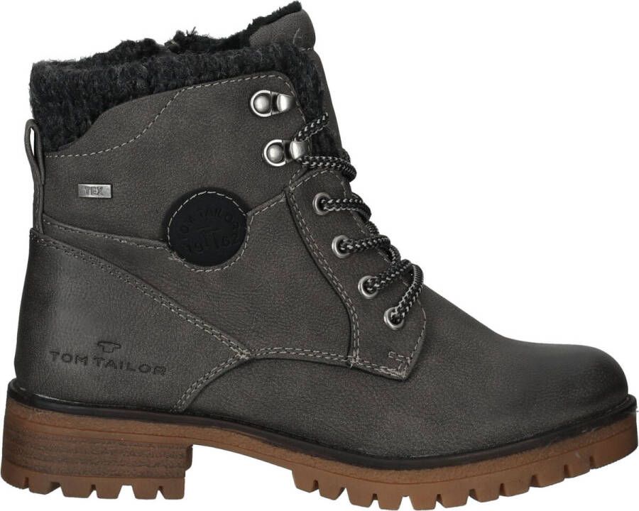 Tom Tailor Hoge veterschoenen met tricotkraag - Foto 2