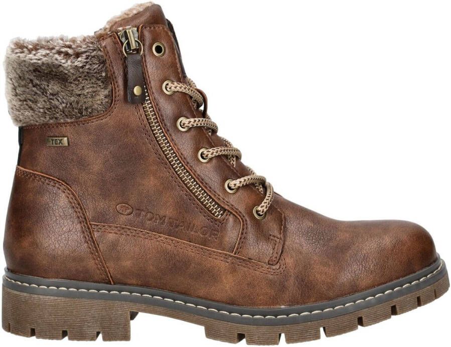 Tom Tailor Winterlaarzen hakken winter-enkellaars veterschoenen in comfortabele vorm