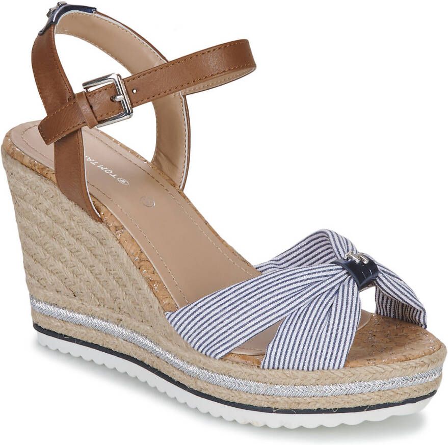 Tom Tailor Highheel sandaaltjes Valeria zomerschoen sandaal wig hak met gepolsterde binnenzool