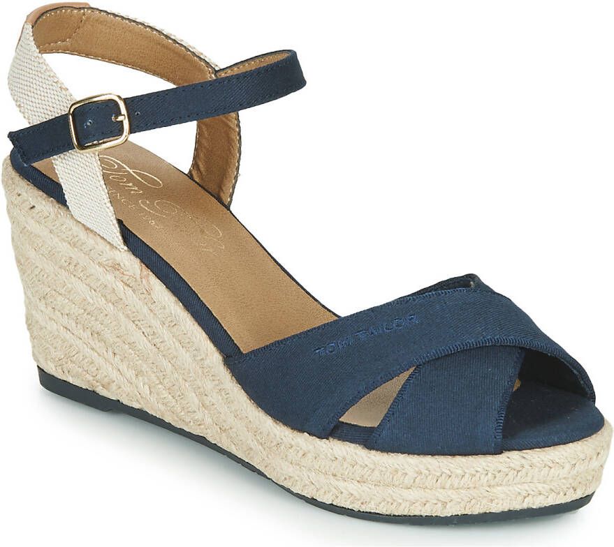 Tom Tailor Sandalen met sleehak 6990101-NAVY