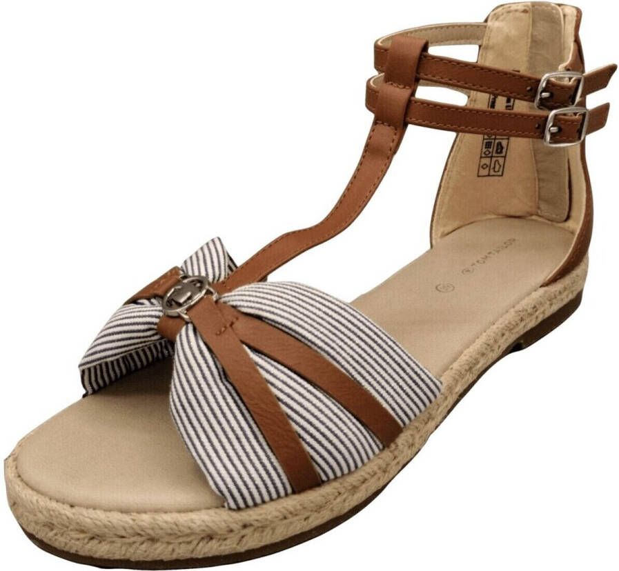 Tom Tailor Sandalen met labeldetail model 'Gladiator'