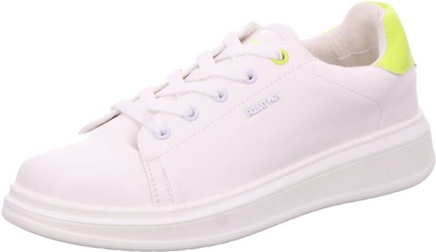 Tom Tailor Leder look sneakers white-neon-yellow 37