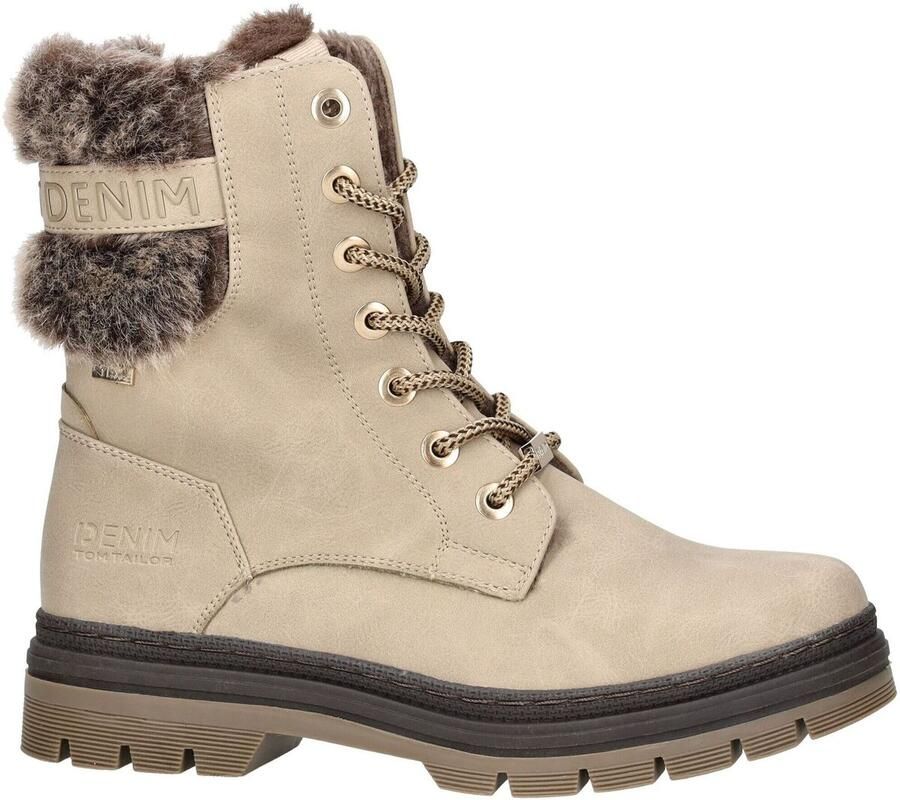 Tom Tailor Winterlaarzen winter-enkellaars veterschoenen met binnenrits comfortabele vorm