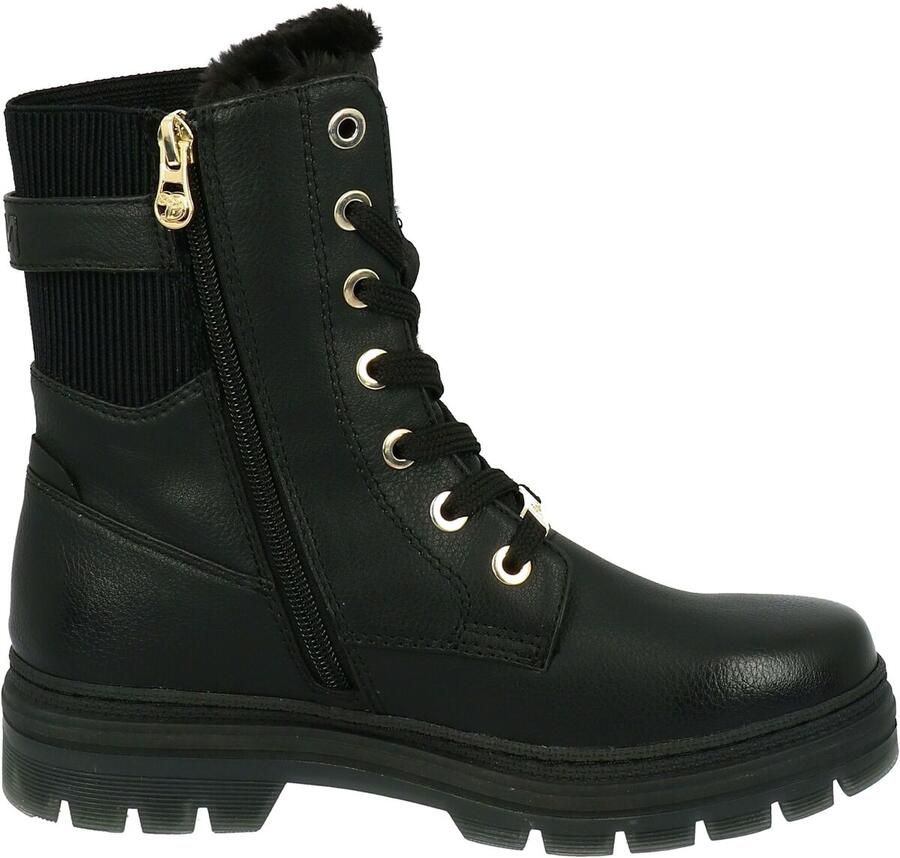 Tom Tailor Hoge veterschoenen Winterlaarzen met logo-embossing op de hak