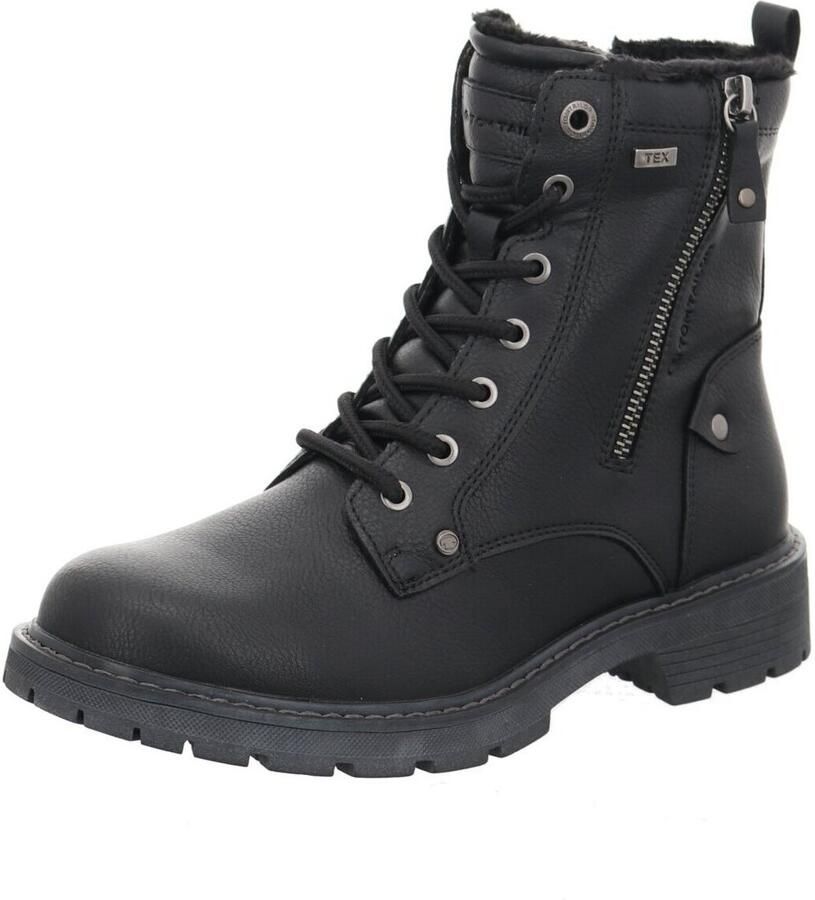 Tom Tailor Veterschoenen Werkschoenen hiking boot met blokhak