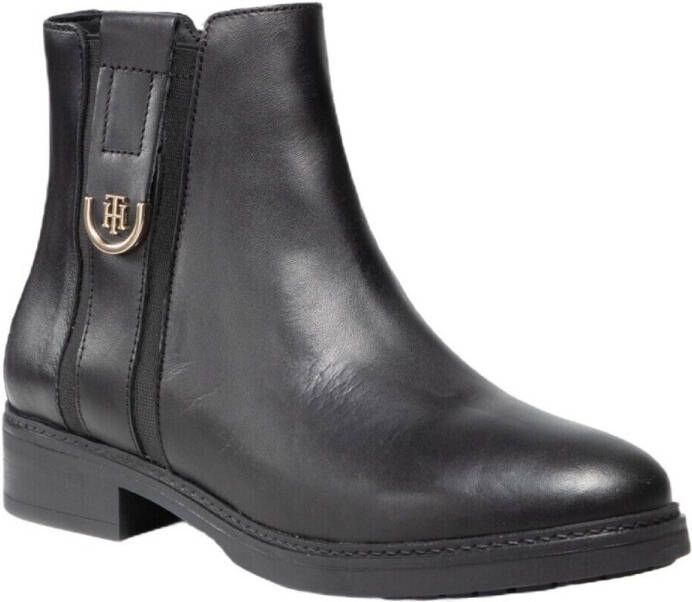 Tommy Hilfiger Hardware On Belt Flat Boot FW0FW05967 BDS Vrouwen Zwart Chelsea laarzen - Foto 8