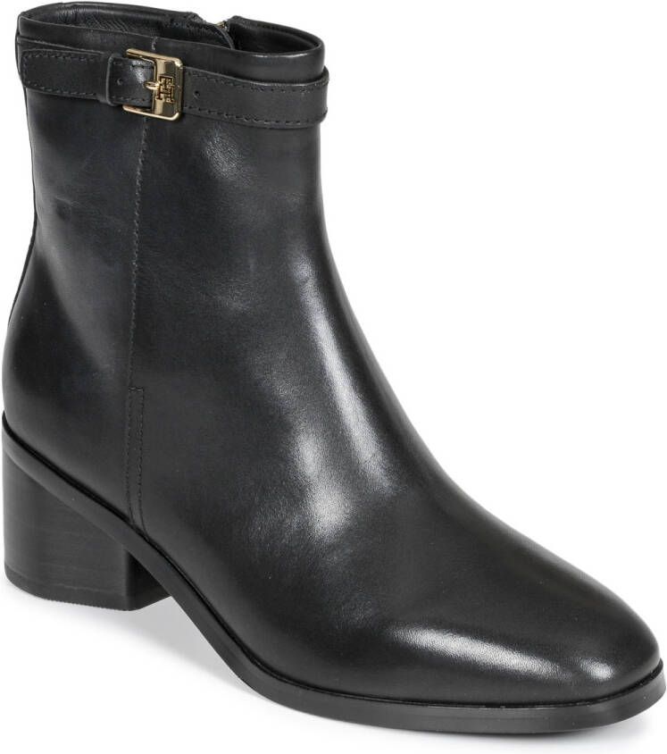 Tommy Hilfiger Laarsjes TH BUCKLE RIDING MID HEEL BOOTIE
