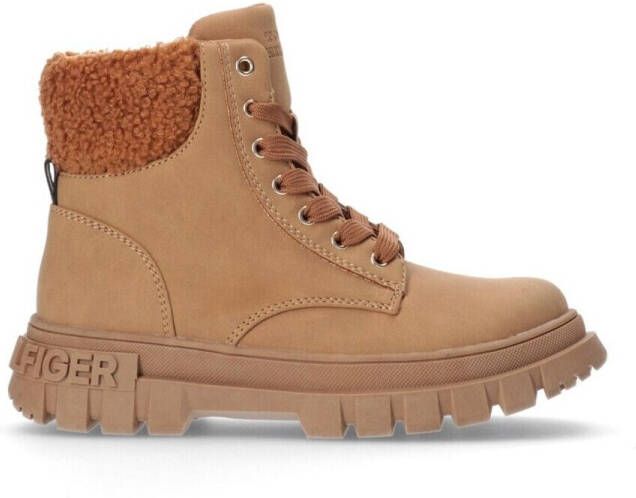 Tommy Hilfiger Hoge Sneakers Lace-up Bootie Cognac
