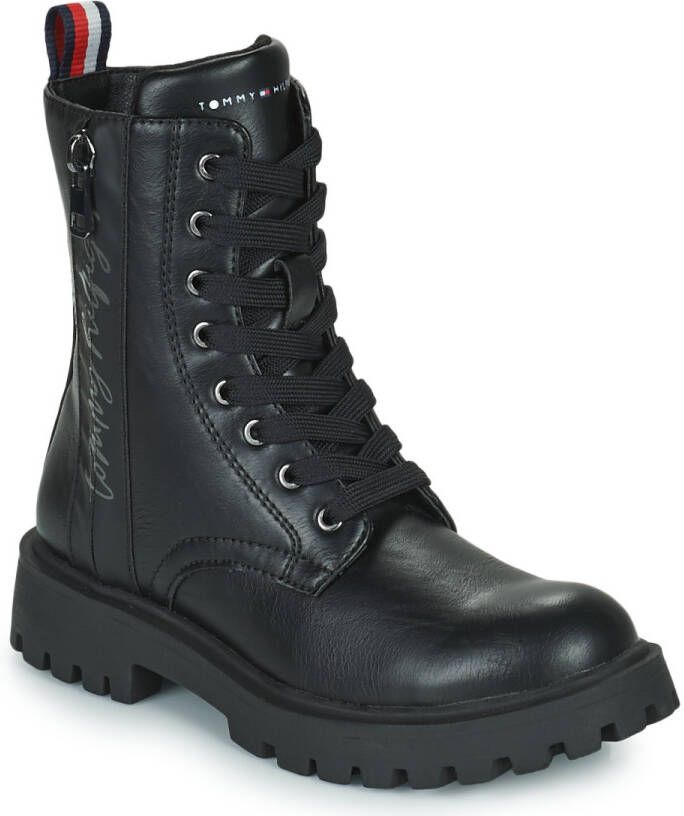 Tommy Hilfiger Hoge veterschoenen met extra ritssluiting