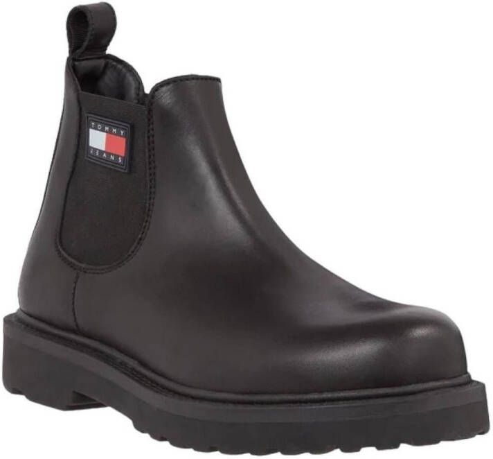 Tommy Jeans Chelsea boots met labeldetail model 'NAPA LEATHER' - Foto 4