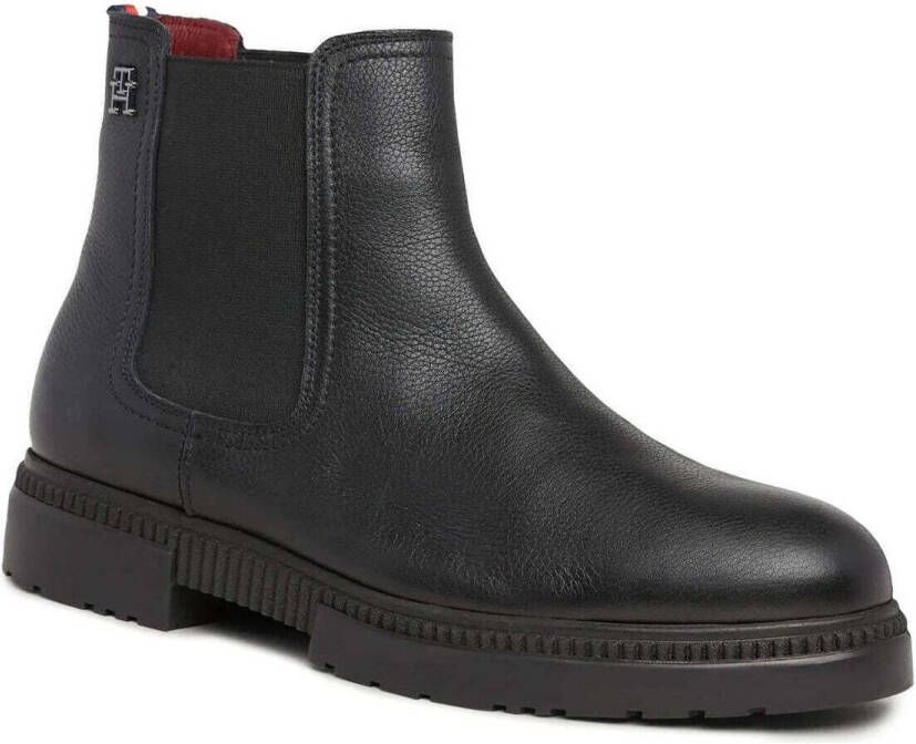 Tommy Hilfiger Zwarte leren Chelsea boots - Foto 2