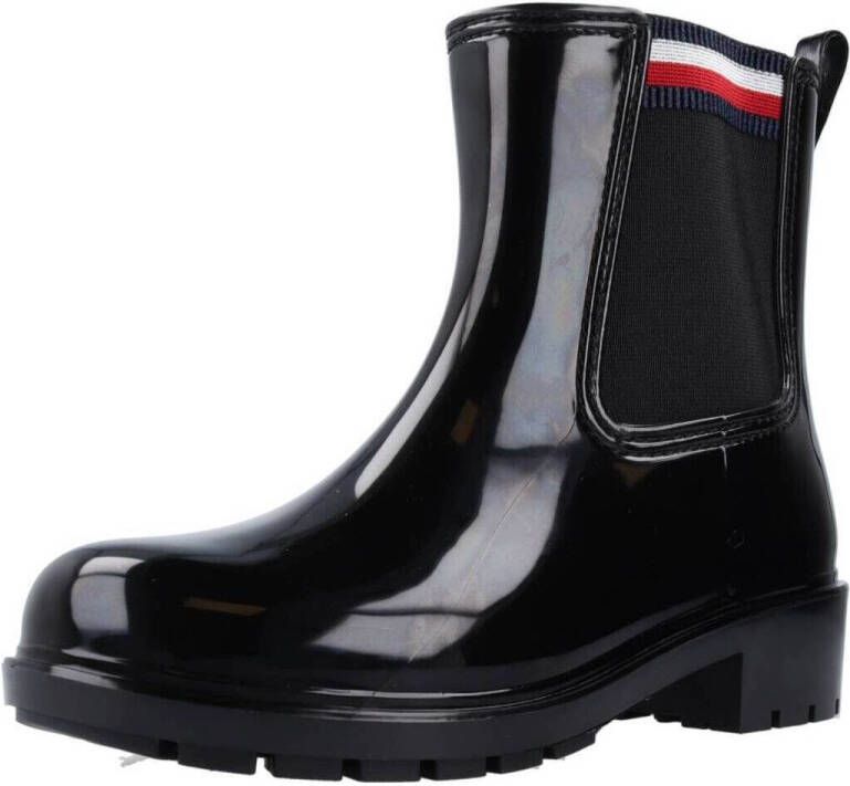 Tommy Hilfiger Chelsea-boots CORPORATE ELASTIC RAINBOOT met stretchinzet aan beide zijden