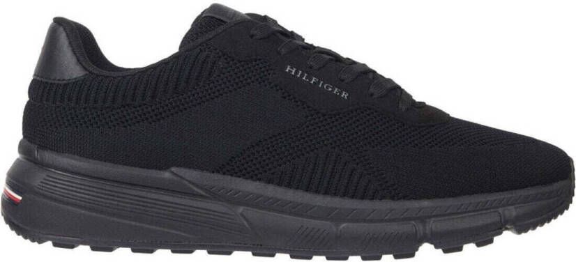 Tommy Hilfiger Sneakers met sleehak LIGHTWEIGHT RWB KNIT vrijetijdsschoen lage schoen veterschoen met contrasterend logo