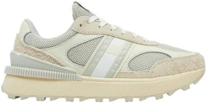 TOMMY JEANS Plateausneakers TJW TECH RUNNER vrijetijdsschoen lage schoen veterschoen in materiaal-mix