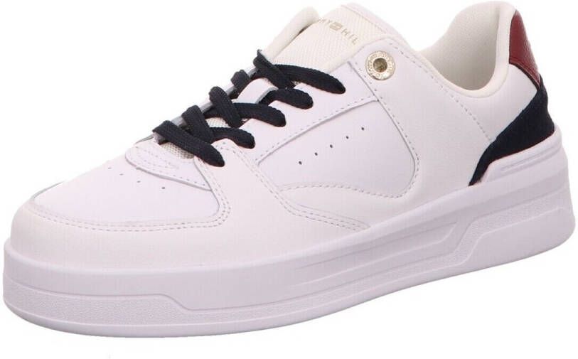 Tommy Hilfiger Plateausneakers LEATHER BASKET SNEAKER Logo-opdruk op de tong vrijetijdsschoen halfschoen veterschoen - Foto 6