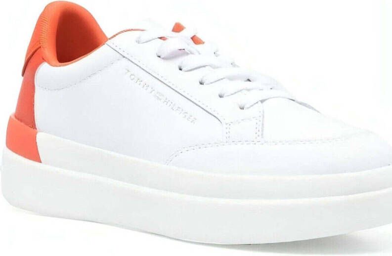 Tommy Hilfiger Vrouwelijke sneaker met pop White Dames