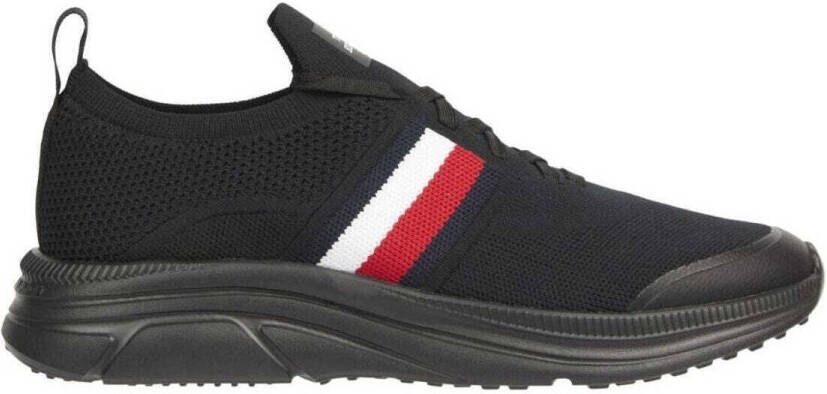 Tommy Hilfiger Slip-on sneakers MODERN RUNNER KNIT STRIPES ESS Veterschoen vrijetijdsschoen slipper met zijstrepen