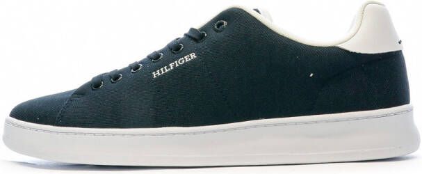 Tommy Hilfiger Sneakers COURT CUPSOLE PIQUE TEXTILE vrijetijdsschoen lage schoen veterschoen met zijlijk logo-opdruk
