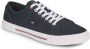 Tommy Jeans Blauwe Canvas Sneakers Core Corporate Black Dames - Thumbnail 5