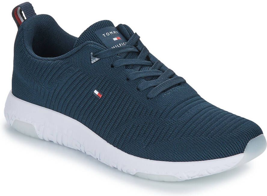 Tommy Hilfiger Sneakers CORPORATE KNIT RIB RUNNER vrijetijdsschoen lage schoen veterschoen met zijlogo-vlag - Foto 3