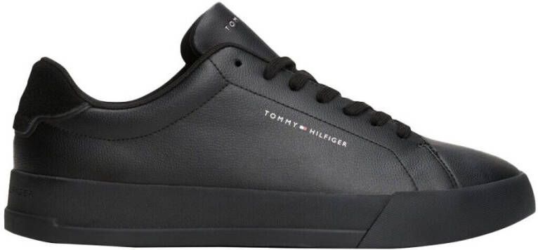 Tommy Hilfiger Sneakers TH COURT LTH DETAIL ESS vrijetijdsschoen lage schoen veterschoen met zijlijk logo-opdruk