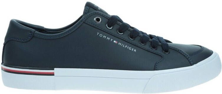 Tommy Hilfiger Sneakers CORE CORPORATE VULC LEATHER vrijetijdsschoen lage schoen veterschoen met logotekst