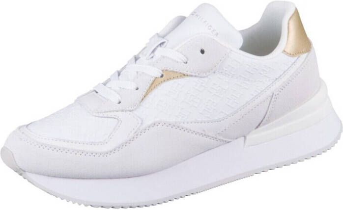 TOMMY HILFIGER Lage Sneakers Dames Lux Monogram Runner Maat: 40 Materiaal: Suède Kleur: Wit - Foto 7