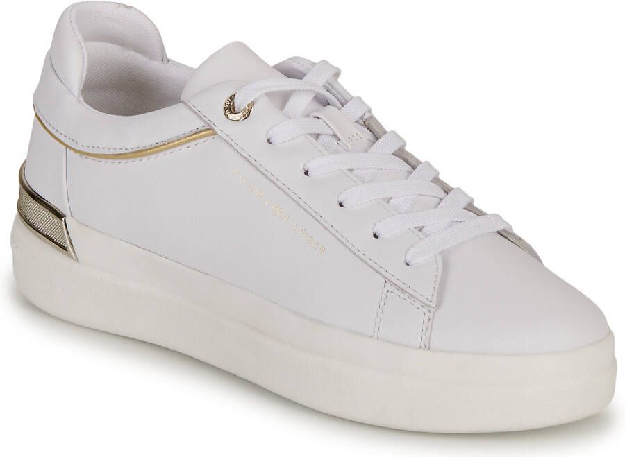 Tommy Hilfiger Plateausneakers van leer met labeldetails model 'LUX METALLIC' - Foto 3