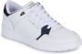 Tommy Hilfiger Basket core leren sneakers wit donkerblauw - Thumbnail 3