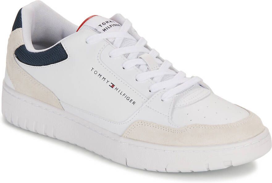 Tommy Hilfiger Sneakers TH BASKET CORE LTH MIX ESS met contrastafwerkingen vrijetijdsschoen lage schoen veterschoen - Foto 10