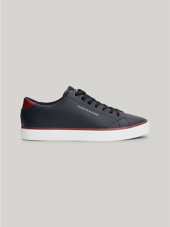 Tommy Hilfiger Sneakers TH HI VULC CORE LOW LEATHER ESS vrijetijdsschoen lage schoen veterschoen met sierstiksels op de hiel - Foto 5