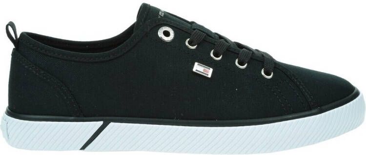 Tommy Hilfiger Plateausneakers VULC CANVAS SNEAKER vrijetijdsschoen lage schoen veterschoen met praktische aantrek-lus - Foto 2