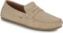Tommy Hilfiger TH Heren Mocassin Casual Hilfiger Suede Driver Beige - Thumbnail 2