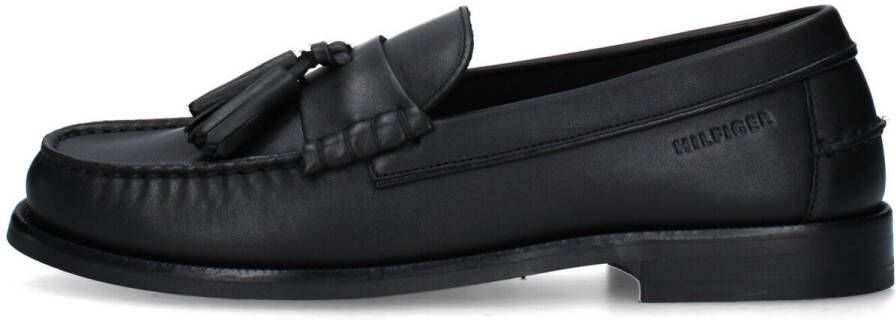 Tommy Hilfiger Instappers HILFIGER TASSEL LTH LOAFER blokhak mocassin zakelijke schoen met modieuze kwasten - Foto 4